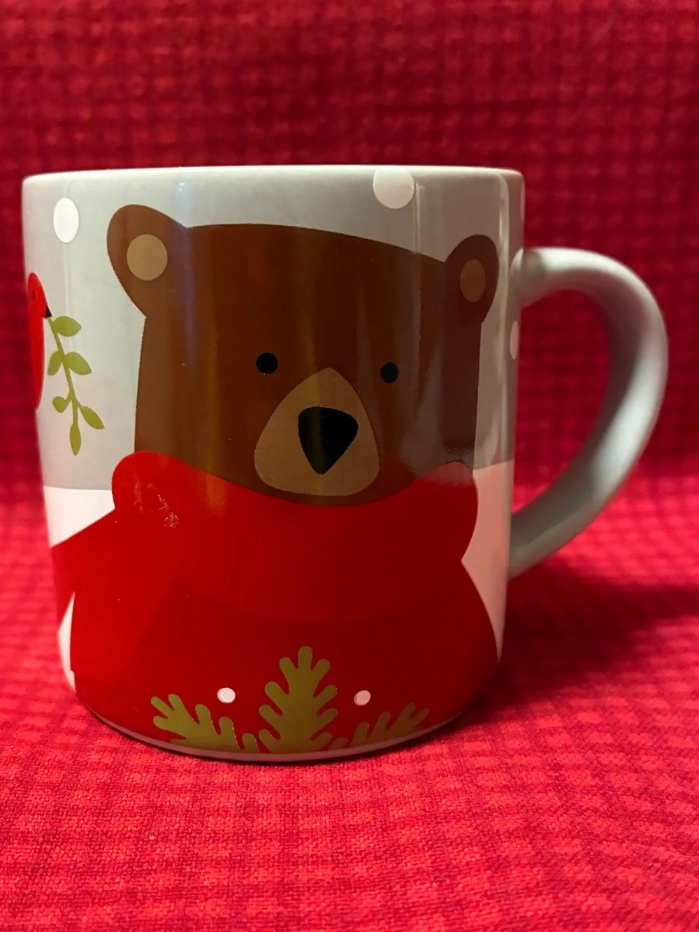 Crate & Barrel Winter Christmas Bear Small Mug by Joan Anderson 2018